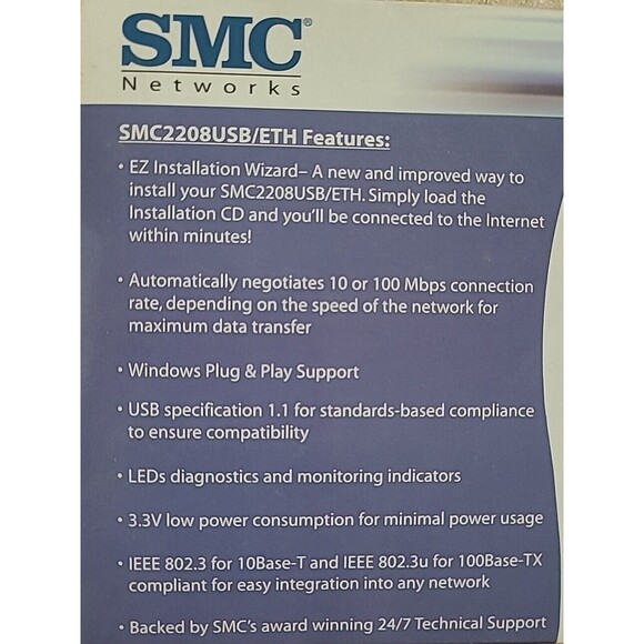 SMC Networks Compact USB  10/100Mbps Fast Ethernet Adapter - Picture 4 of 6